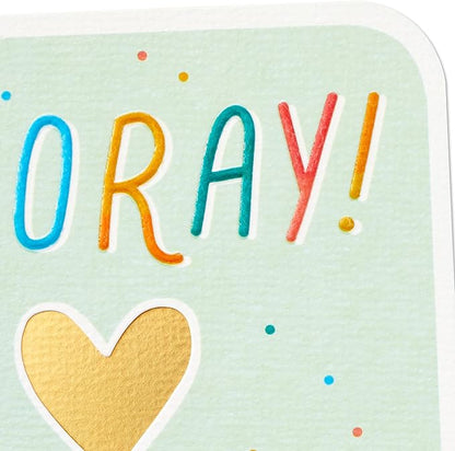 Hallmark Baby Shower Card for New Parents (Hooray) Welcome New Baby, Congratulations, Gender Reveal