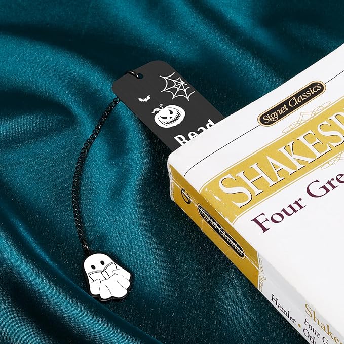 Halloween Gifts for Women Men Adults Halloween Boo Basket Stuffers for Women Kids Spooky Gifts for Women Halloween Bookmark Reading Gifts for Book Lovers Bookish Funny Horror Spooky Bookmark Christmas