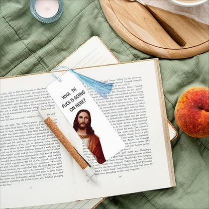 8 Pack Peeking Jesus Bookmark, Peeking Jesus is That Smut Bookmark, Peeking Jesus I Saw That Bookmark, Whatcha Doin'? (Multicolour)