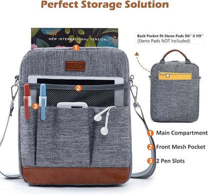 Book Sleeve with Zipper, Book Covers for Book Lovers, Multi-pocket Book Protector Cover with Shoulder Strap,Book Bag for Ipaad, kidle - Back To School Book Accessories