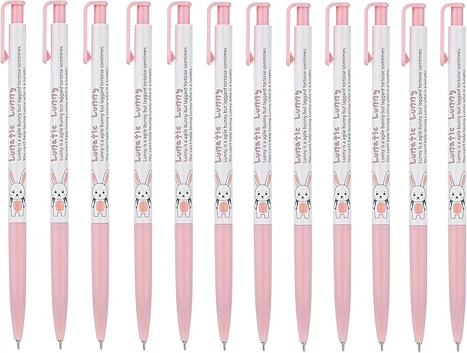 ZEESOON Xeno Lunatic Lunny 0.38mm Slim Ball Point Pen Dozen Box 12 Pcs, Made in Korea (Red 12pcs)