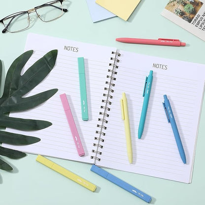 Mr. Pen- Aesthetic Highlighters and Gel Pens, 8 Pack, Assorted Color Highlighters, Assorted Color Gel Pens, Highlighter Pens, Cute Highlighters, Gel Pens