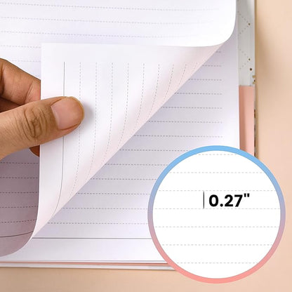 Ruled Notebook/Journal - Daily Planner with Premium Thick Paper, 6.2" X 8.4", Spiral Notebook/Journal, Banded with Waterproof Hardcover, Exquisite Inner Pocket for School, Office & Home