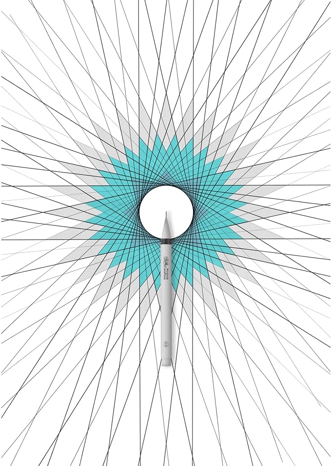 Winsor & Newton Fineliner Fine Point Pen Set, 0.8 mm Tip, Set of 5, Black