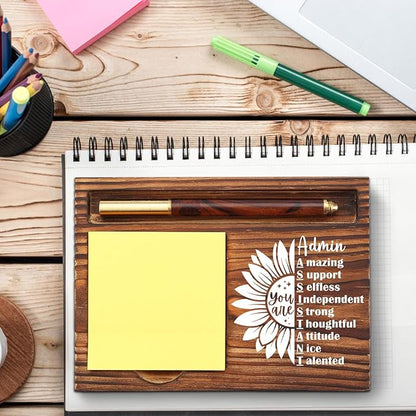 Admin Assistant Appreciation Gifts, Thank You Gifts for Administrative Assistant Office Assistant Secretary Front Desk, Admin Assistant Desk Self-Stick Note Pad Holders TZP07