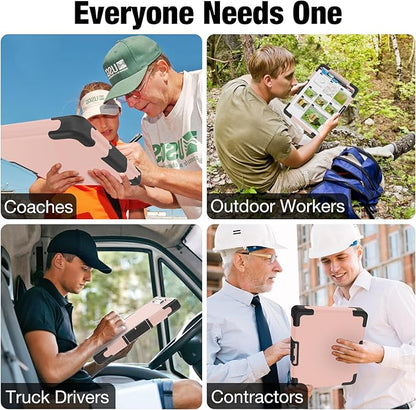 Sooez Toughest Clipboard with Storage, Internal Pen Pouch Included, Letter/ A4 Size, Shockproof Heavy Duty Plastic Clip Boards 8.5x11”, High Capacity Clipboards Box Case for Contractor Trucker Driver