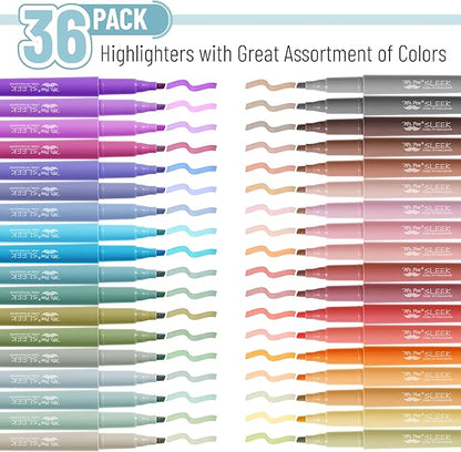 Mr. Pen- Pastel Highlighters, 36 Pack, Chisel Tip, Colorful, Cute Highlighters Assorted Colors, Quick Drying, Smear Resistant