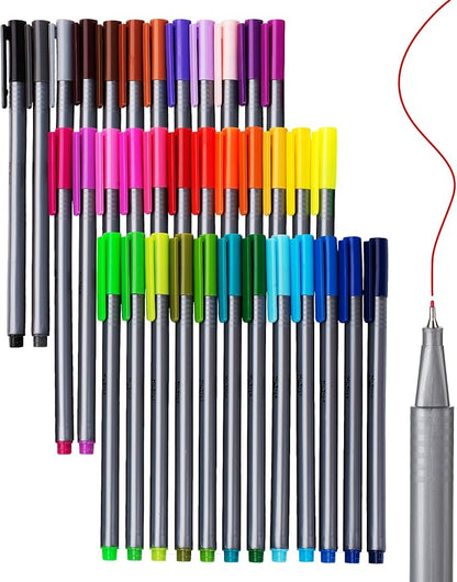 Mr. Pen- Pens, Fineliner 36 Pack, 0.4 mm, Pens Fine Point, Colored Journal Journals Supplies, Bible Pen Set, Art Writing Tip Markers