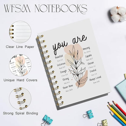Inspirational Christian Notebook - Christian Gifts Journal, Daily Prayer Journal, Spiral Bible Notebook, Christian Gifts Journal, Spiritual Journal for Women, 5.5x8.3 Inches