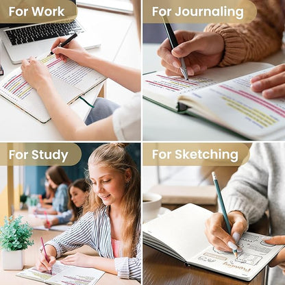 Bullet Dotted Journal Notebook for Women & Men, Hardcover Leather Journal for Writing, A5 Bullet Journaling Notebook for Work & Sketching, Perfect for Office School Home Supplies, 160 Pages, Beige Grey