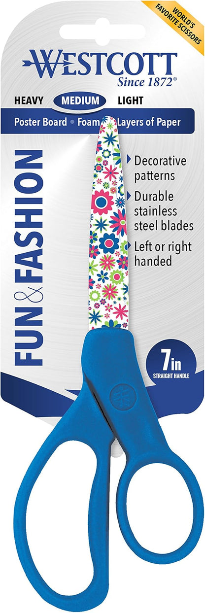 Westcott 7" Fun/Fashion Student Scissors, standart, 1-Pack