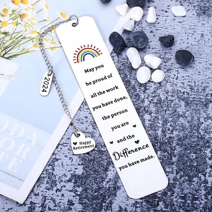 Graduation Retirement Gifts for Women Christmas Retirement Bookmark Gift for Coworker Female Her Employee Women Retirement Thank You Gifts for Boss Leader Teacher May You Be Proud of All The Work You