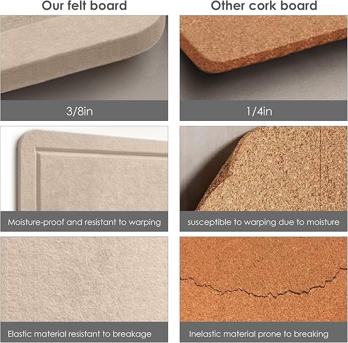 Large Bulletin Board - 48 x 48 Inches, Decorative Felt Pin Board for Wall - 4' x 4' Foldable Photo Display Board with Self-Adhesive Tape, Includes 20 Push Pins - Beige Brown