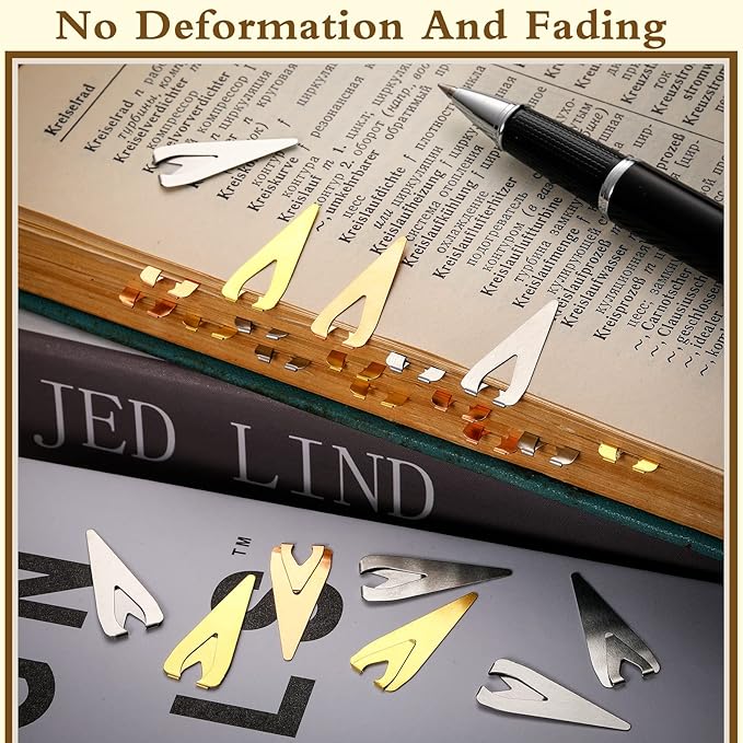 180 Pieces Book Darts Bookmarks Bulk Metal Page Markers Mixed Book Line Marker Silver Gold Orange Book Markers Brass Page Darts Mixed Book Markers Gift for Women Men Readers Book Lovers Christmas