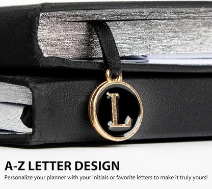 Undated Weekly and Monthly Planner, Cofullsky Weekly To Do List Planner Notebook with Unique Lettering Ribbon A5 Size Personalized Present Suitable for Women Men Teachers Kids (Letter Z)