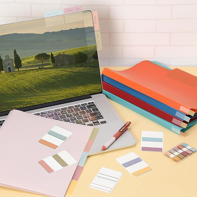Mr. Pen- Sticky Index Tabs, 500 Pcs, 21 Sets, Colorful Sticky Tabs for Notebooks, Page Markers, Page Tabs for Binders, Page Tabs Sticky Tabs for Books, Notebook Tabs, Book Sticky Tabs for Notebooks
