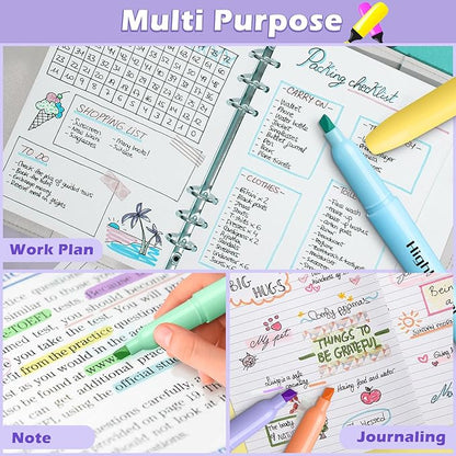 Duchong 30 Count Highlighters, Pastel Highlighters Assorted Colors Bulks, Chisel Tip Dry-Quickly Highlighter Markers for Adult Kids, Office Classroom Must Have, School Supplies for Teachers