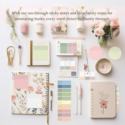 Transparent Sticky Notes,920 Sheets Waterproof Clear Sticky Notes,Clear Post It Notes Transparent for Bible Study Supplies,Office School Supplies,Book Annotation