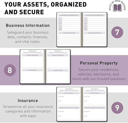 DOURA End of Life Planner : My Final Wishes End of Life Planner, Death Planner Organizer for Beneficiary Info, Will Preparation, Last Wishes, B5(9.5" * 7")