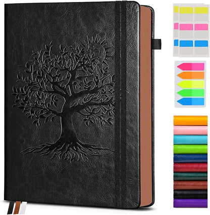 Vintage Leather Journal with 300 Numbered Pages,A4 Lined Journal for Men Women,Daily Journals for Writing,College Ruled Notebook for Work,School,Note taking,Travel Diary,Large (8.5" X 11.3")