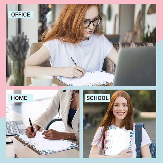 Yoment Weekly Planner Notepad 8.5x11 Weekly To Do List Notepad 52 Weekly Desk Planner Calendar Hangble Undated Weekly Planning Pad for Work,Home,School,Ofiice Supplies,Matching 44 Notepad,Blue