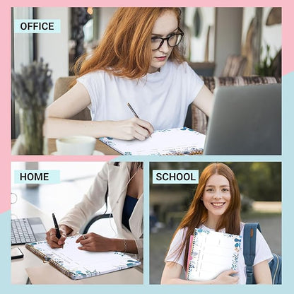 Yoment Weekly Planner Notepad 8.5x11 Weekly To Do List Notepad 52 Weekly Desk Planner Calendar Hangble Undated Weekly Planning Pad for Work,Home,School,Ofiice Supplies,Matching 44 Notepad,Blue