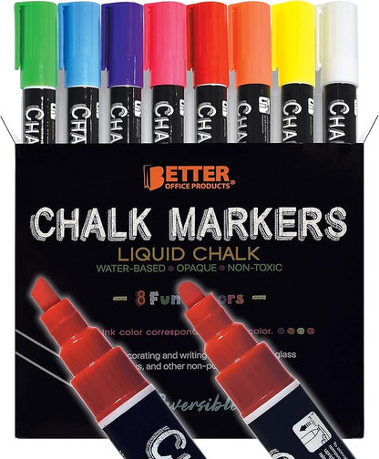 Better Office Products Magnetic A-Frame Chalkboard Sign, Extra Large 20" x 40", Standing Chalkboard Easel, Deluxe Set with Multiple Accessories, Outdoor Sidewalk Sandwich Board Sign,(Rustic Brown)