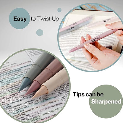 Mr. Pen Gel Highlighters - 8 Pack Dusty Colors, No Bleed Bible Highlighters, Assorted Color Gel Highlighters, Quick Dry Bible Markers