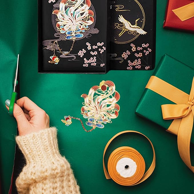 Nine-Tailed Fox Metal Bookmarks for Women Book Lovers Students Birthday Graduation Gifts Cute Metal Bookmark Book Marks with Gift Box Markers Accessories for Reading