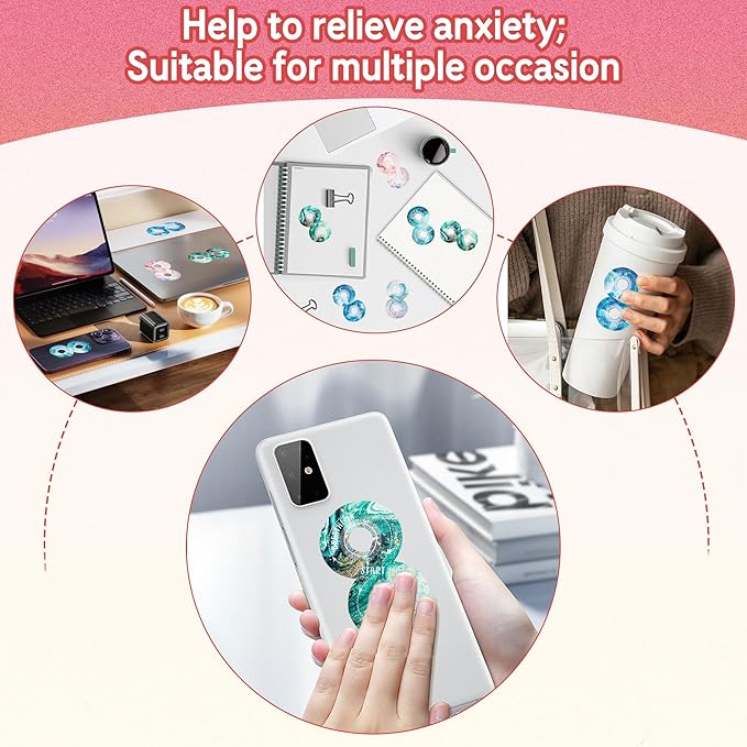 36Pcs Calm Strips for Anxiety Sensory Calm Strips Anti Stress Anxiety Relief Items Tactile Textured for Breathing Exercise Fidget Strips for Kids Teens Adults Home Classroom Supplies (Mable)