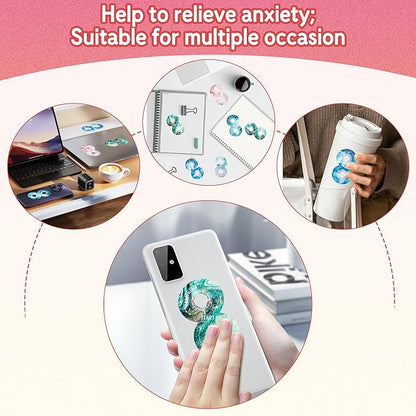 36Pcs Calm Strips for Anxiety Sensory Calm Strips Anti Stress Anxiety Relief Items Tactile Textured for Breathing Exercise Fidget Strips for Kids Teens Adults Home Classroom Supplies (Mable)