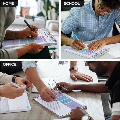 To Do List Pad - To Do List Notebook for Work with 52 Sheets, Undated Daily Planner Perfect for Daily Tasks and Goal Setting, To Do List Notepad Suitable for Office, Home and School-VioletBloom