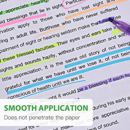 Highlighter - 100 pack color highlighter, color transparent visible fluorescent pen shell, wide chisel point mark, fluorescent pen, school, office