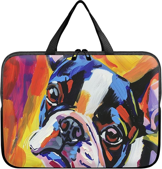 Universal Tablet Laptop Sleeve Case 10 inch, Watercolor Dog Slim Carrying Case Durable Handbag Travel Laptop Bag for 7 to 10-inch Laptops/Notebook/Kids Tablet/ipad/eBook Readers