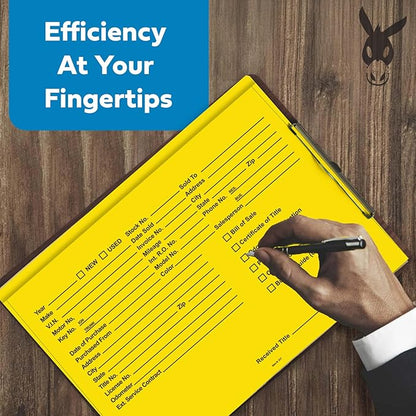 Printed Heavy Duty Deal Jackets - Yellow (100 Shrink Wrapped)