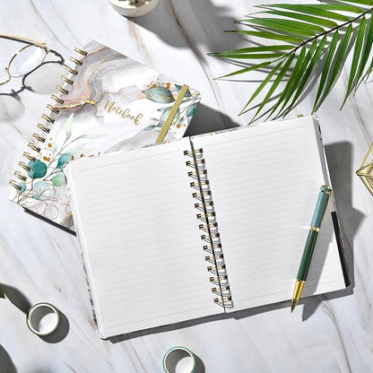 Ruled Journal/Notebook - Lined Journal with Premium Thick Paper, College Notebook/Journal, 8.5" X 6" with Exquisite Inner Pocket, Strong Twin-Wire Binding, Waterproof Hardcover for Office, School