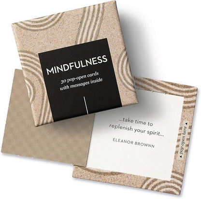 Compendium ThoughtFulls Pop-Open Cards — 2-Pack of Mindfulness, Live with Intention — 60 Pop-Open Cards, Each with a Different Message Inside