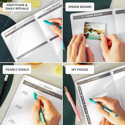 Clever Fox Daily Planner – Undated Planning Notebook with Hourly Schedule & to-Do List – Personal Day Task & Work Organizer, 6 Months (Pearl)