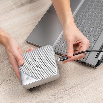 SideTrak Speakerphone Hub | Portable Audio Docking Station with 360° Sound Input and Smart Noise Cancellation | Conference Speaker and Microphone | Office Speaker and Speakerphone for Laptop