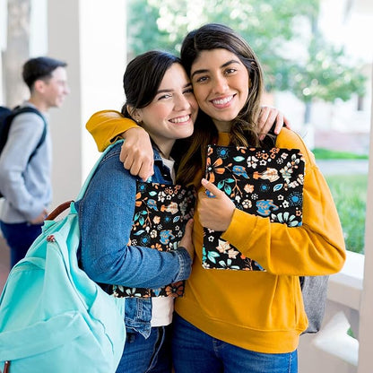 Book Sleeve Book Covers Book Protector Floral Printed with Zipper Washable Fabric for Teen Adult Book Lover Teacher Student(Medium,11 X 8.7 Inch)…