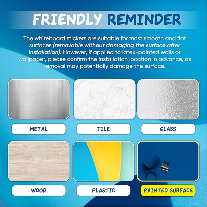 Magnetic Whiteboard Contact Paper 24" x 16”, YOUNGJQ Adhesive Dry Erase White Board Sticker for Wall, Peel and Stick Wallpaper, Easy to Write and Clean for Fridge Home Office