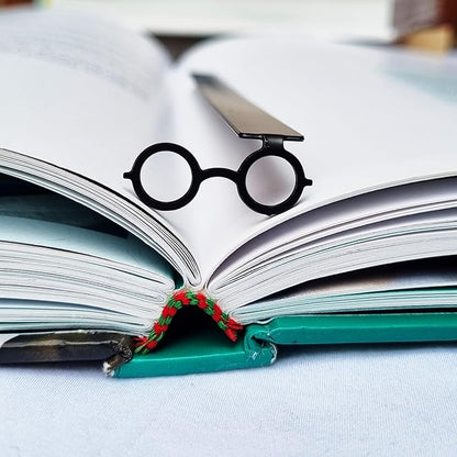 Glasses Bookmark Wizard Metal Bookmark Witch Magic Beautiful Bookmark for Girls, Boys, Kids, Book Club Gift for Teacher Gift Gifts Bookish Gifts for Book Lovers (Glasses)