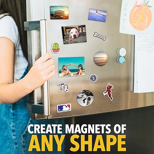 X-bet MAGNET Inkjet-Optimized Printable Magnetic Sheets - 8.5x11 Magnet Paper for DIY Stickers, Decorations, Labels - Easy to Print, Cut & Create Your Own Magnets (Glossy, 3pcs)