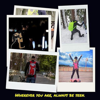 Reflective Motorcycle Backpack Lightweight, Water Resistant Casual Daypack with Laptop Pocket for Safe Commuter, Biking, and Daily Use. 35L Sport bookbag to Avoid Accidents (red backpack)