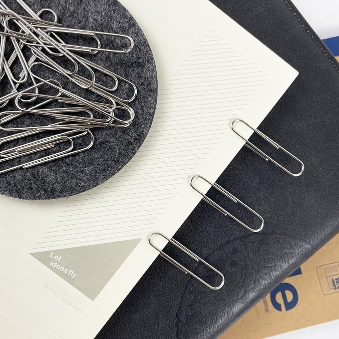 Jumbo Paper Clips, 240pcs 2 Inch Large Silver Paper Clip, Big PaperClips for Paperwork Office School and Personal Use