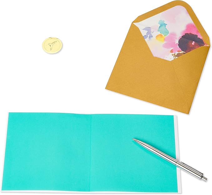 Papyrus Blank Thank You Card (Watercolor Flower)