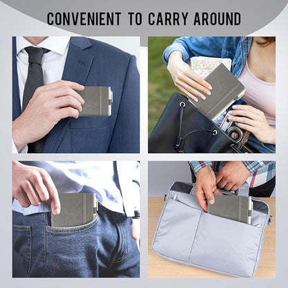 Pocket Small Notebook Journals, 16 Pack (Silver Gray) Mini Notebook 3.7x5.7 Journaling Notebooks for Women Men, Hardcover Lined Note Pads with Pens for Work, Business, Travel Journal, Office Supplies