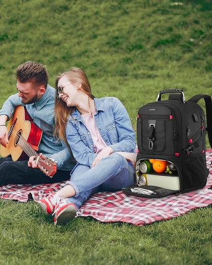 YAMTION 17.3 Inch Laptop Insulated Backpacks with Cooler Compartment,Men Work Cooler Backpack Insulated Lunch Bag for Teens Boys with Charging Port for Gym College Travel