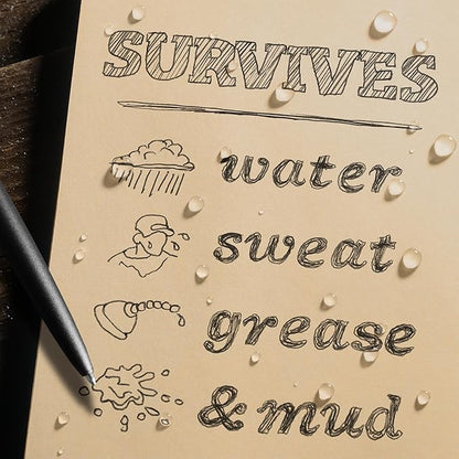 Rite in the Rain Weatherproof Top Spiral Notebook, 3" x 5", Duck Camo Cover, Universal Pattern, 3 Pack (No. DC935T-3)