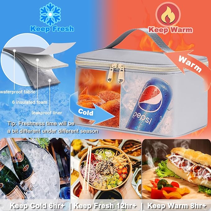 Weitars Lunch Backpack For Women,15.6 Inch Laptop Backpack For Women Backpack, Travel Backpack,Work Backpack For Women (Gray)